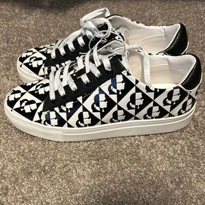 New Karl Lagerfeld Monochrome Graphic Sneakers